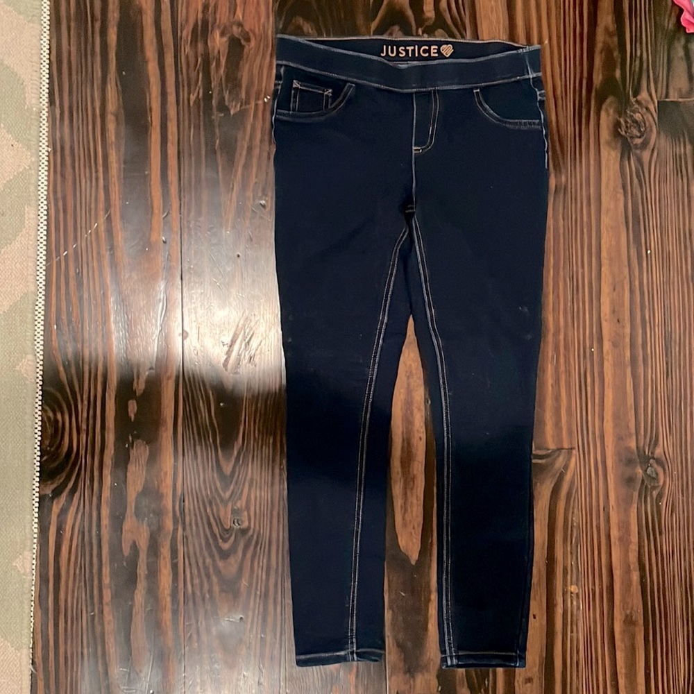 Justice dark pull on jeans